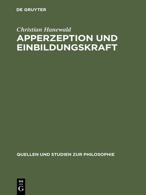 cover image of Apperzeption und Einbildungskraft